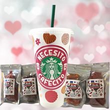 Load image into Gallery viewer, Necesito Cafecito Starbucks Cold Cup Valentine's Gift Bundle