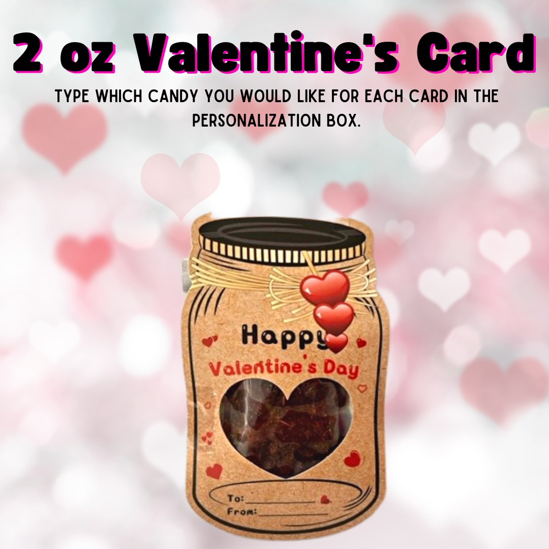 2 OZ Valentine's Mason Jar Card