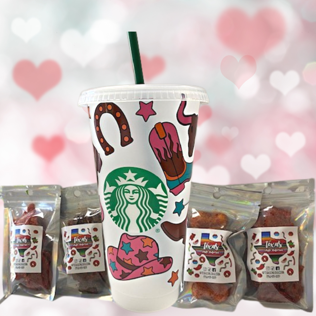 Cowgirl Starbucks Cold Cup Valentine's Gift Bundle