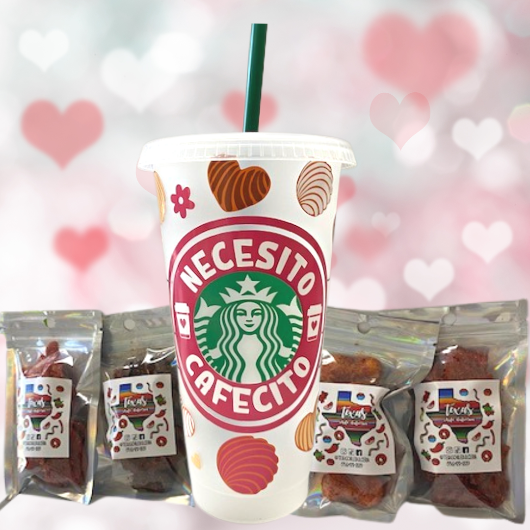 Necesito Cafecito Starbucks Cold Cup Valentine's Gift Bundle
